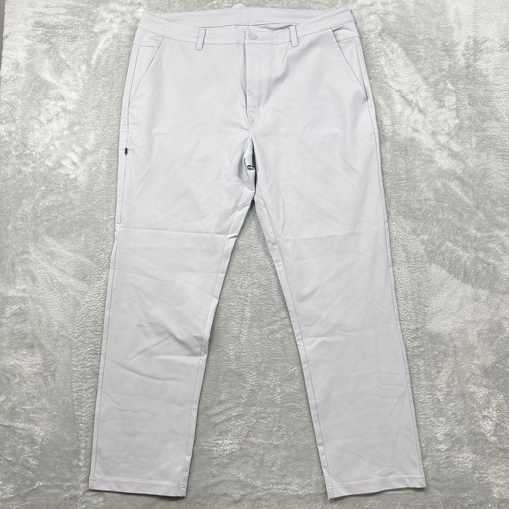BYLT Everyday Pant 2.0 Mens 40 Stone Grey Standard Fit Tech Performance Chino